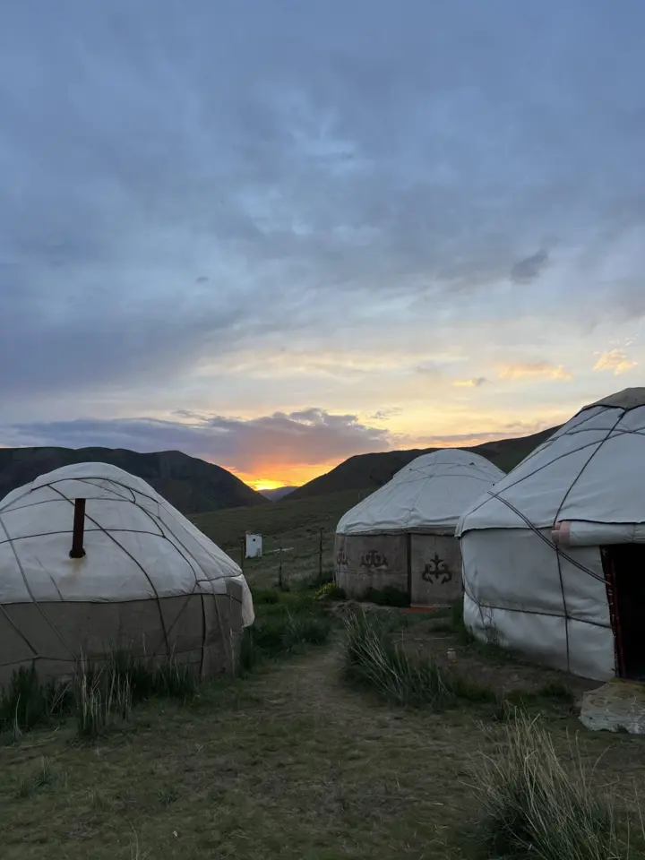Большая юрта в Nazi Yurt Camp — юрта, Чаек
