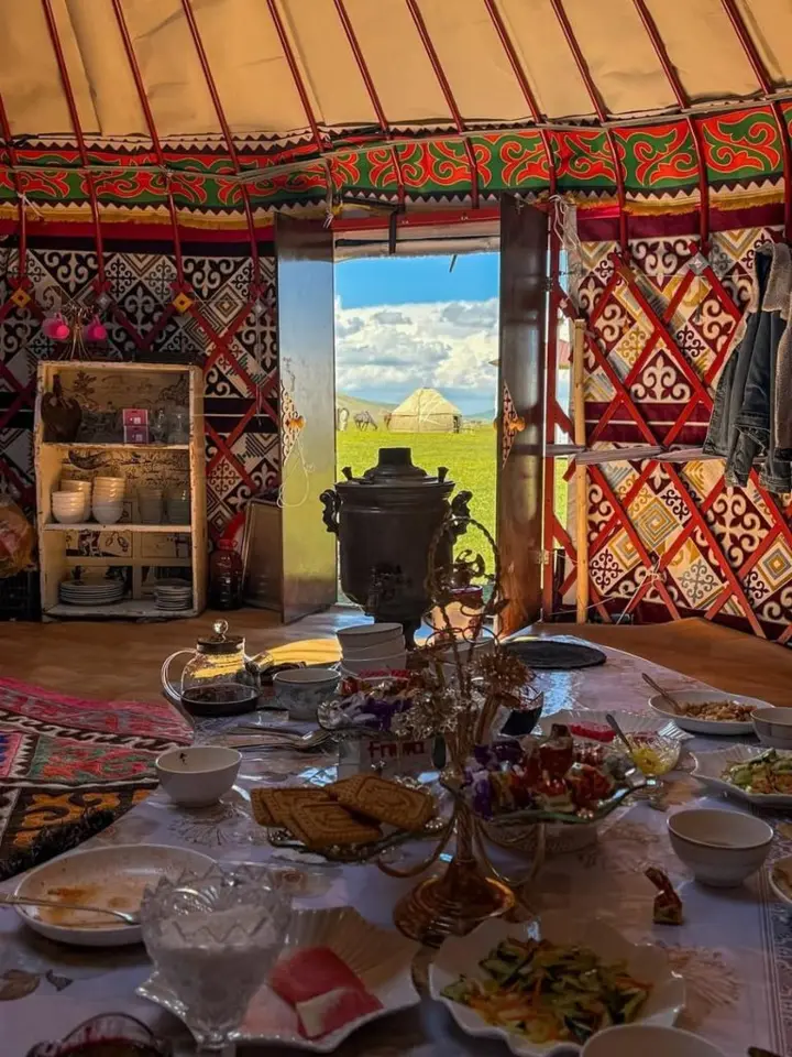Четырехместная юрта — юрта, оз. Сон Куль