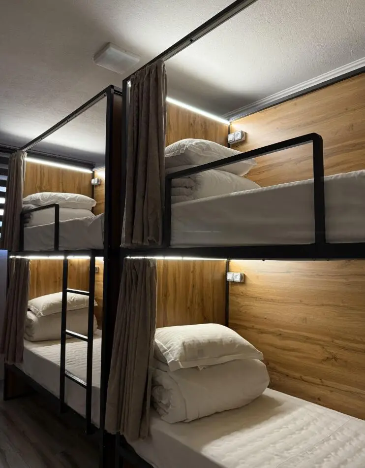 Bed in a male dormitory — bed space, Osh