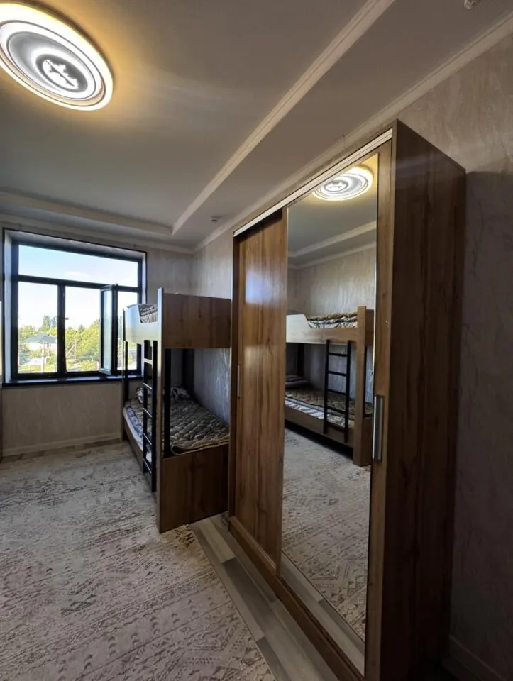 Bed in a female dormitory — bed space, Karakol