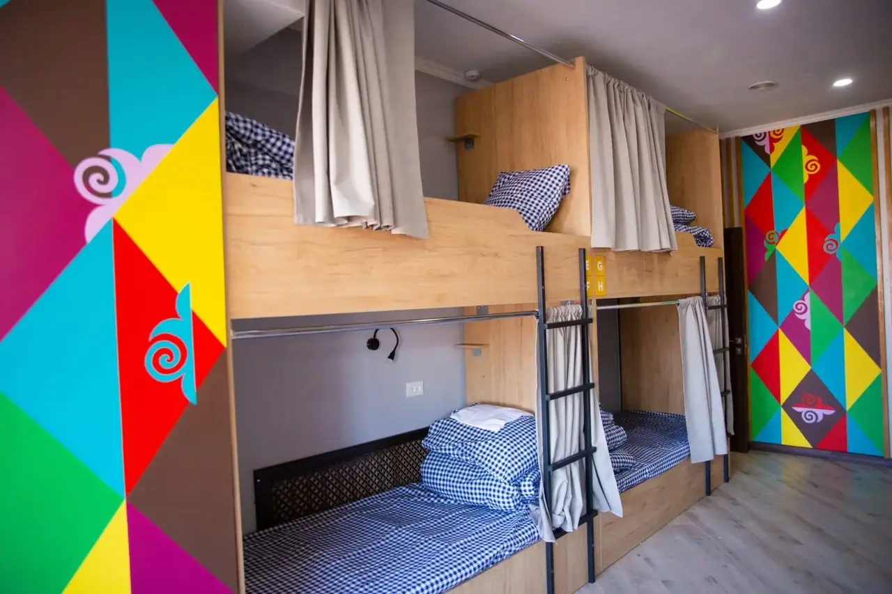 Bed in a female dormitory room (8-bed) — bed space, Bishkek