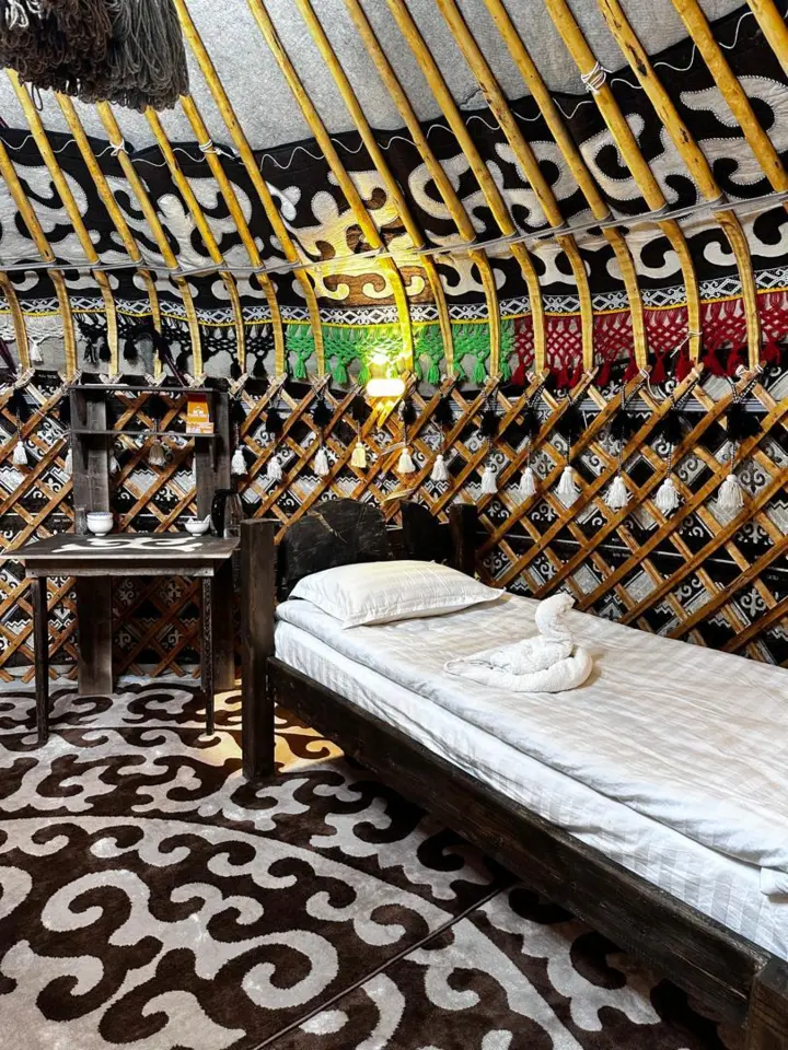 Трехместная Юрта — yurt, v. Karakol (d. Ak-Suy )