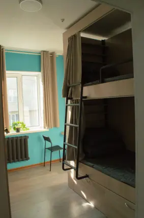 Bed in a ten-bed dormitory room — bed space, Bishkek