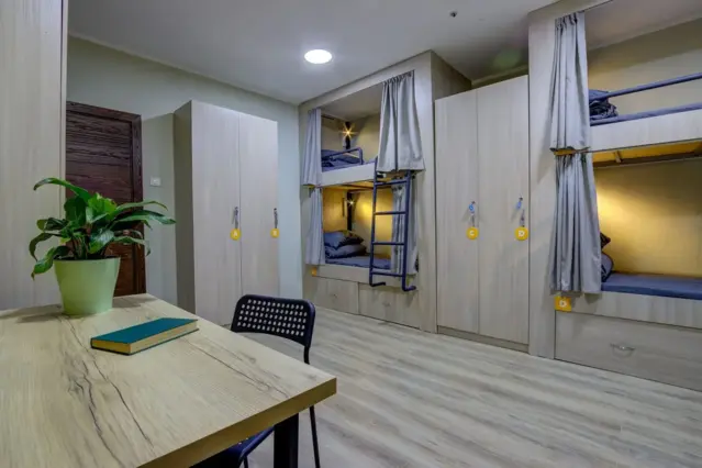 Bed in a ten-bed dormitory room — bed space, Bishkek